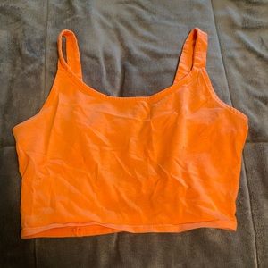 orange tank top